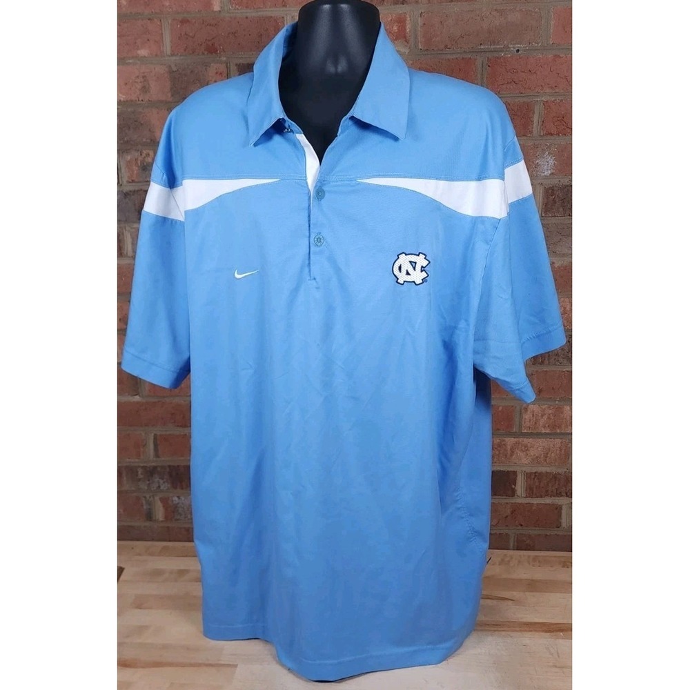 Nike North Carolina‎ UNC Tar Heels 1/4 Zip Mens 2XL Short Sleeve Shirt